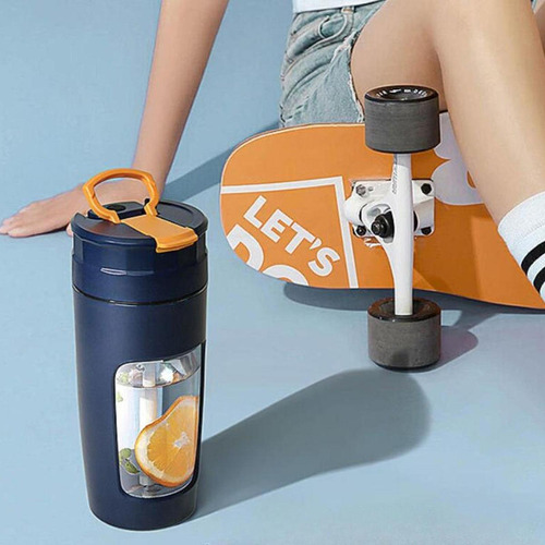 Taza Exprimidora Eléctrica De Licuadora Portátil Con Azul