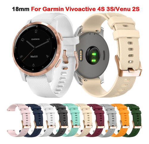 C Correa De Silicona Para Garmin Vivoactive 4s 3s Venu 2s V