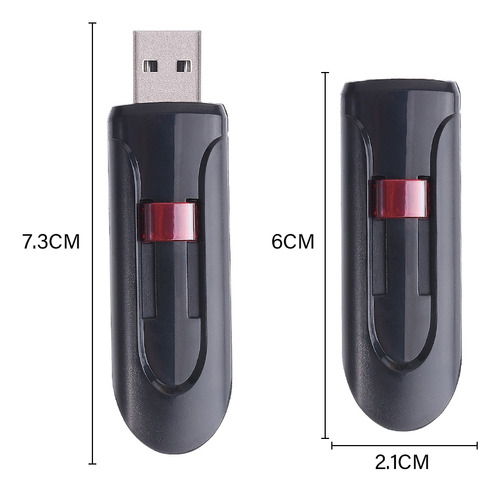 Pendrive Jaster Cruzer Glide 32gb 2.0 Preto E Vermelho