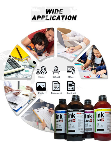 Tinta Compativel Com Canon Pfi107 Ipf770 Ipf780 785 5 Litros Tinta Premium: Black HD | Preto, Matte Black | Preto Fosco, Yellow | Amarelo, Cyan | Ciano, Magenta