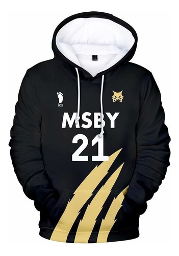 Anime Haikyuu!! Sudaderas Msby Disfraz Negro Sudadera