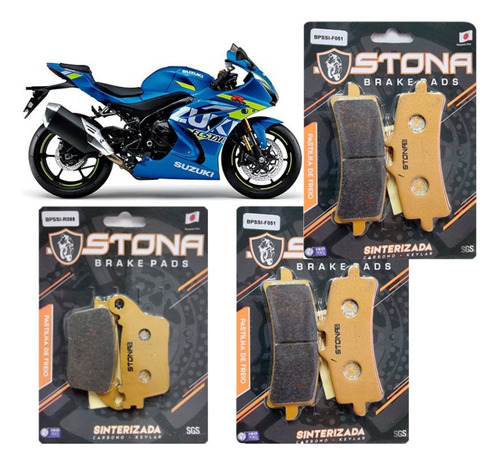 Pastilhas De Freio D/t Sinter Stona Suzuki Gsx-r Srad 1000