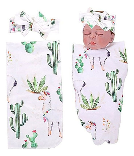 Probaby Bebé Recién Nacido De Empañar Manta Cactus Y De La L