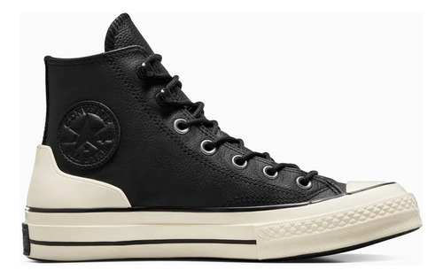 Converse Chuck 70 Leather Black Egret High Hombre