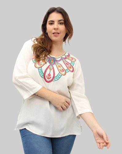 Blusas Linea Boutique Viscosa Talle Grande Importada Anaandi