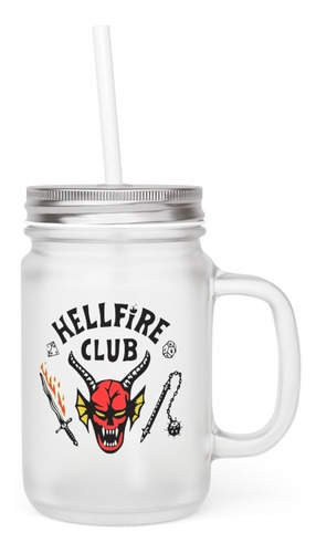 Mason Jar - Stranger Things - Hellfire Club