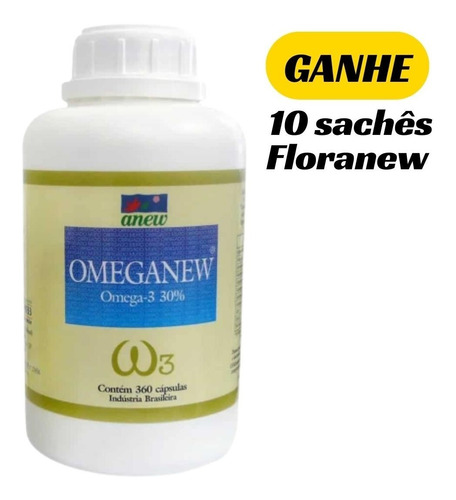 Ômega 3 - Omeganew 360 Cápsulas + 10 Sachês De Floranew