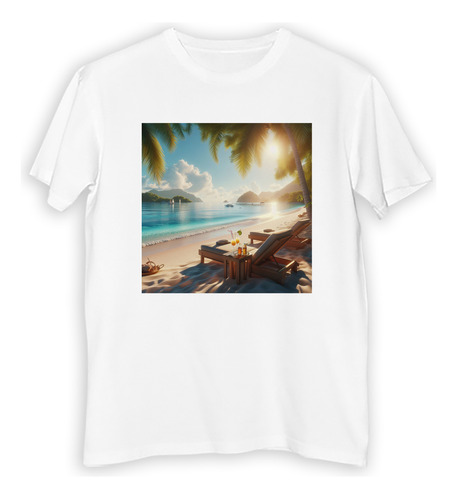 Remera Hombre Playa Vacaciones Mar Arena Tragos Relax