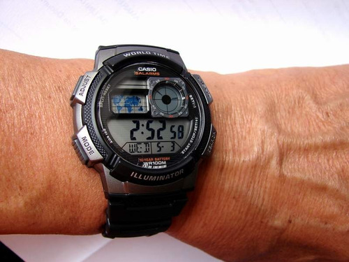 Relogio Casio Ae 1000w-cores Borracha Crono 5alarmes Ae100w