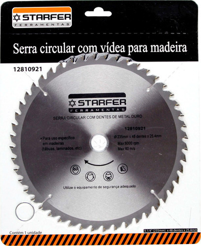 Serra Circular Widea Starfer 9.1/4x48x25