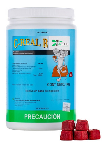 C-real B Parafinado Mini Block 1kg Rodenticida