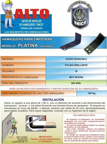 Pack-2-hamaquero Platina Doble Inoxidable Unico