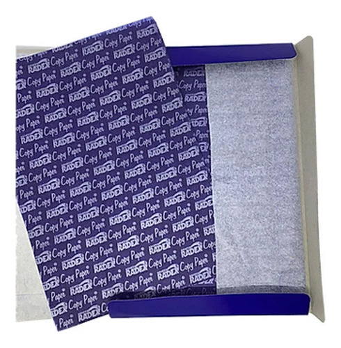 Carbono Papel Azul Radex A4 Alta Qualidade Pacote Com 50 Uni