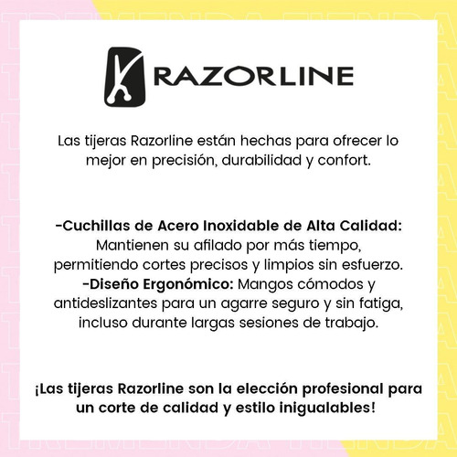 Tijera De Corte Profesional Razorline Ck072bk 5,5 Pulgadas