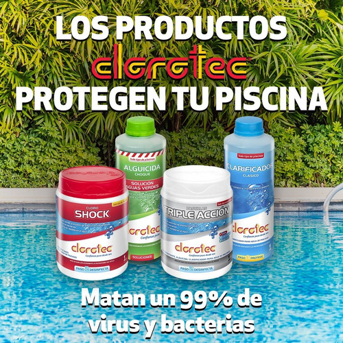 Alguicida Mantenimiento X 1 Lt Clorotec Combo 3 Unidades