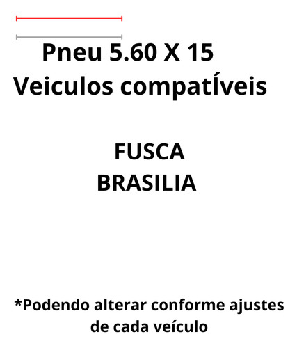 Kit 02 Pneus 5.60 X 15 - Fuca 79p 4l - Cinborg (fusca) 12x
