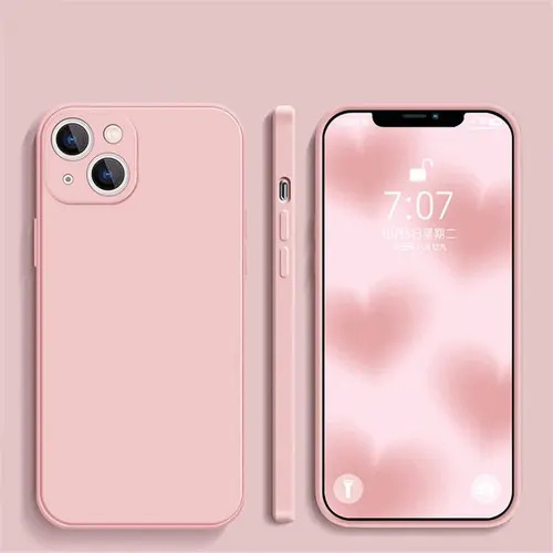 Capa Silicone Premium Rosa para iPhone 14, 14 Pro, 14 Pro Max e 14 Plus