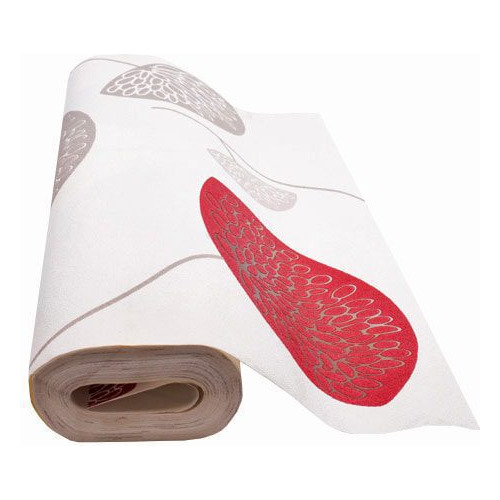 Papel Tapiz Decorativo - Beige/rojo - 10 Metros - *