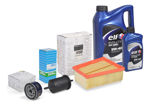 Kit Filtros + 5 Lt Aceite 5w40 Sandero Stepway 1.6 16v K4m