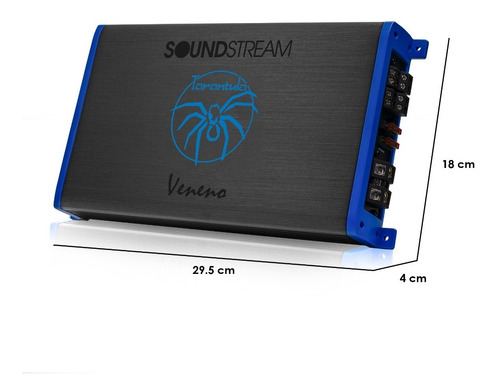 Imagen 4 de 4 de Amplificador Clase D Monoblock 2500w Max Veneno Soundstream