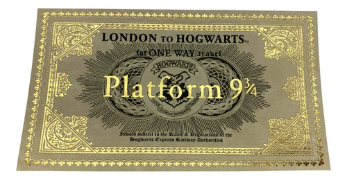 4 Tickets A Hogwarts - Harry Potter - Plataforma 9 3/4
