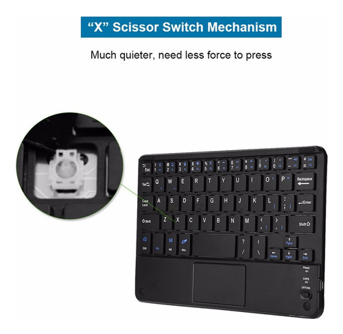 De Ultra-slim Mini Teclado Inalámbrico Bluetooth Con
