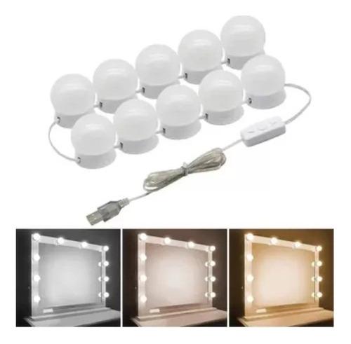 Luces Led Con 10 Bombillas - Extensión Luces Color De La Luz Blanco