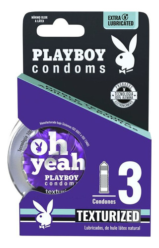 Playboy Condones Texturizado Caja Con 3 Condones