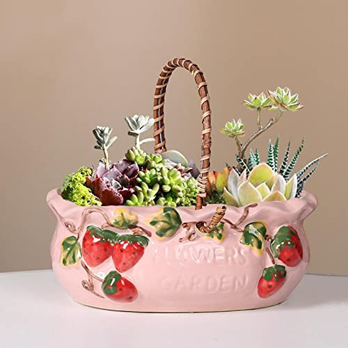Maceta De Porcelana De Gres Sizikato Con Asa, Maceta Para Su