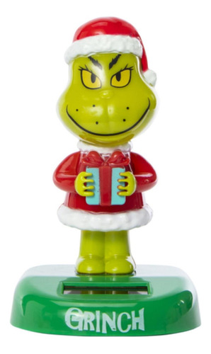 Adorno Navideño Bobble-head Con Panel Solar The Grinch