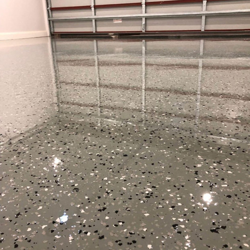 Kit Pisos Flakes Todo Incluido 14m² Antiderrapante Colores Acabado Brillante Color Orbit