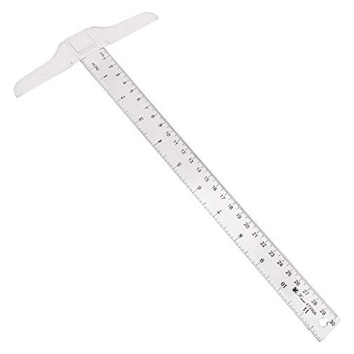 Regla T De Plástico Transparente De 30 Cm / 12 Pulgada...