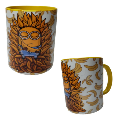 Tu Mug Personalizado A Tu Gusto! Fondo Color Amarillo Minion