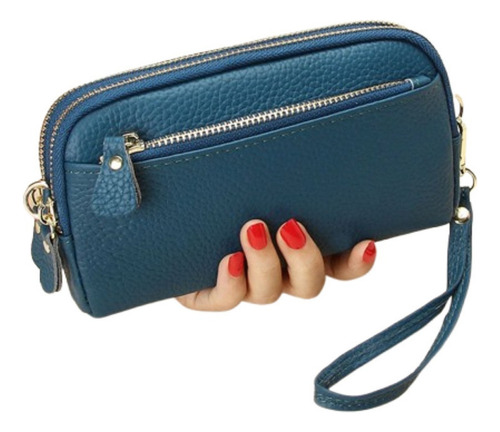Cartera De Piel Auténtica, For Guardar El Teléfono, Práctic