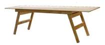 Comprar Tablon Mesa Plegable Con Caballetes Sin Fin Maciza 2 Metros