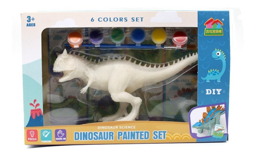 Dinosaurio Jurassic Pintar X1 Colores Pintura 88004 Juguete