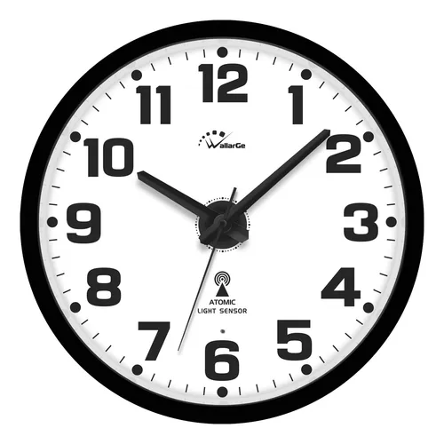 Wallarge Reloj De Pared Atómico Con Luz Nocturna, Reloj De.