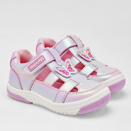Yuyin Sandalia Para Niña Rosa Tornasol, Cod. 125973-c