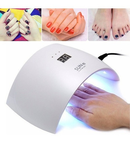 Imagen 1 de 9 de Cabina Led Uv Sun 9 24w Secador Uñas Esculpida Gelificada Manicura Pedicura