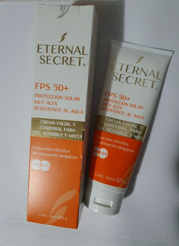 Bloqueador Solar Eternal Secret Fps 50 Proteccion Alta 125g
