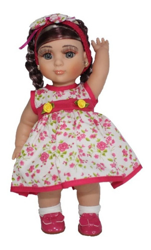 Muñeca Bebe Fiucsa En Vinil De 32 Cm+acta De Nacimiento