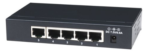 5 Puerto Oficina 10 Fast Ethernet Switch Metal Ms