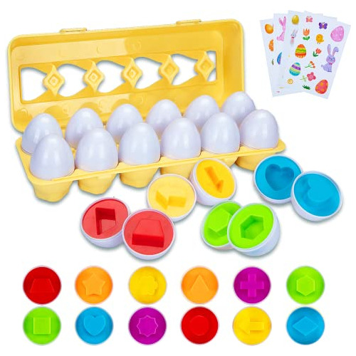 Juego De Huevos De Juguete 12 Piezas Con Soporte Para Cgstq