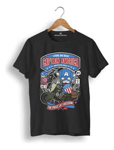 Remera: Capitan America Comic Memoestampados