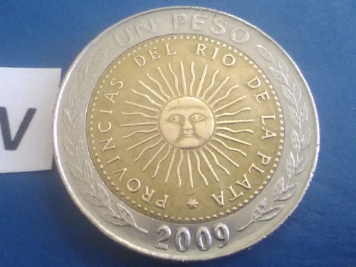 Monedas Antiguas 1 Peso Del Año 2009 Sc Nación Argentina