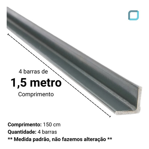 Cantoneira De Ferro 1 1/2 X 1/8 (38,10 X 3,2mm) - 6 Metros
