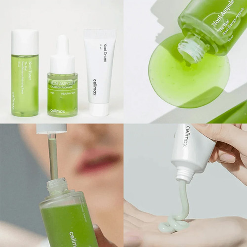 Celimax Noni Starter Kit 3 Pzas: Toner, Ampolleta Y Crema Todo Tipo De Piel Día/noche
