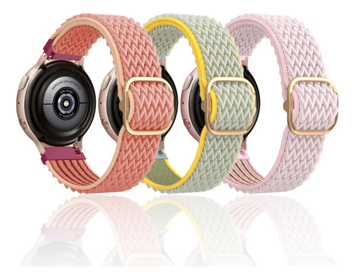 Pulseira Loop Compatível Garmin Venu 3s 45mm, Xiaomi E500 Cor Rosa