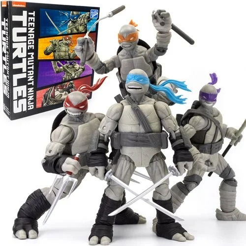 Tortugas Ninja Bst Axn Idw Blanco Y Negro Sdcc 2023 Msi
