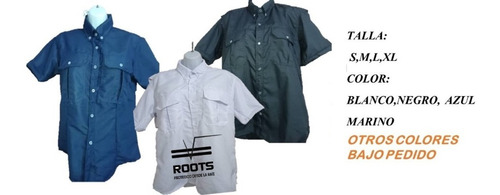 Camisa Corte Columb. Fabrica, Azul Negro, Blanco, Rojo, Kaki